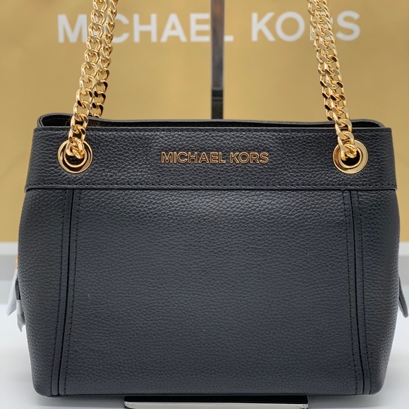 MICHAEL KORS JET SET ITEM MD CHAIN MESSENGER BLACK - Picture 6 of 16